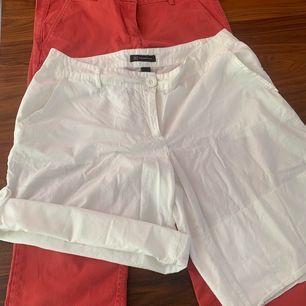 I.N.C White cotton fine lightweight Women's Shorts International Concept size 12